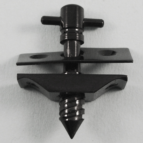 THD199/BLP • 38mm o/a • Black Polished • Tee Pattern Batten Rod Screw